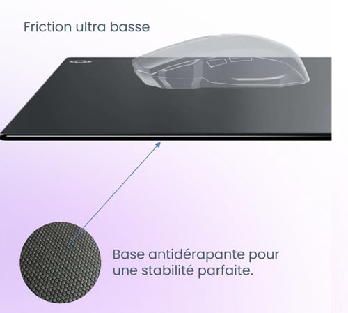 Oniverse Obsidian Logo Tapis en verre - S/Noir - Tapis de souris - 4