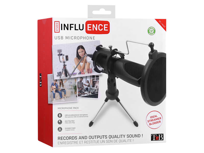 T'nB Microphone omnidirectionnel USB - Influence (INMICROSTR) - Achat / Vente Accessoire Streaming / Vlogging  sur grosbill.com - 2