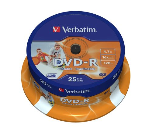 DVD-R/4.7GB 16x AdvAZO Spdl 25pk WidePrt - Achat / Vente sur grosbill.com - 0