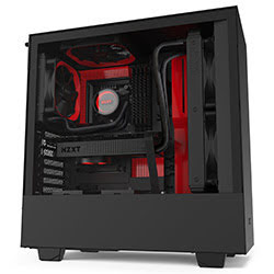 NZXT H510 Noir/Rouge - MT/Sans Alim/ATX