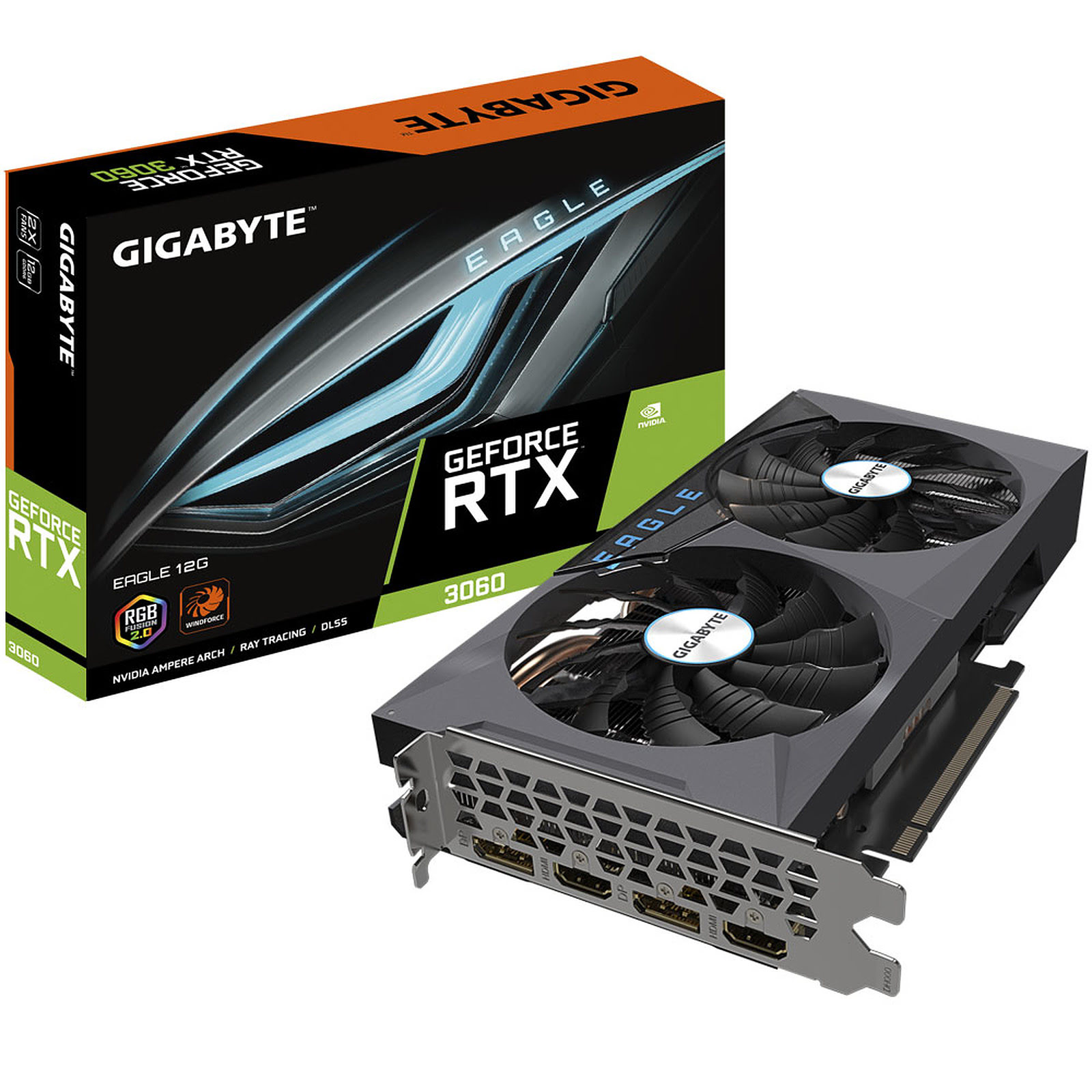 Gigabyte RTX 3060 EAGLE 12G LHR  - Carte graphique Gigabyte - 0