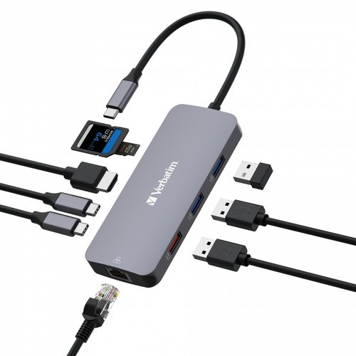 USB-C Pro Multiport Hub 9 Port CMH-09 - Achat / Vente sur grosbill.com - 2