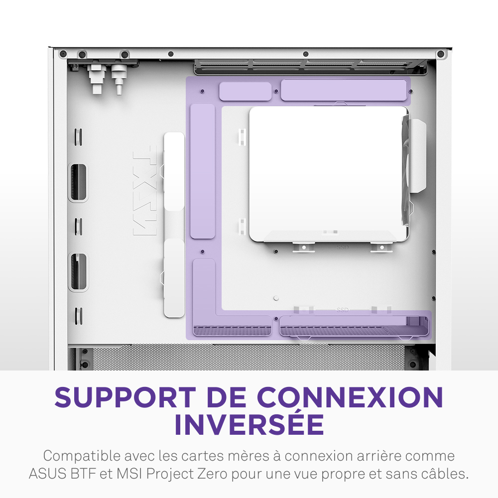 NZXT H3 Flow Blanc Blanc - Boîtier PC NZXT - grosbill.com - 10