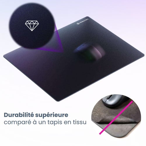 Oniverse Obsidian Logo Tapis en verre - S/Noir - Tapis de souris - 5
