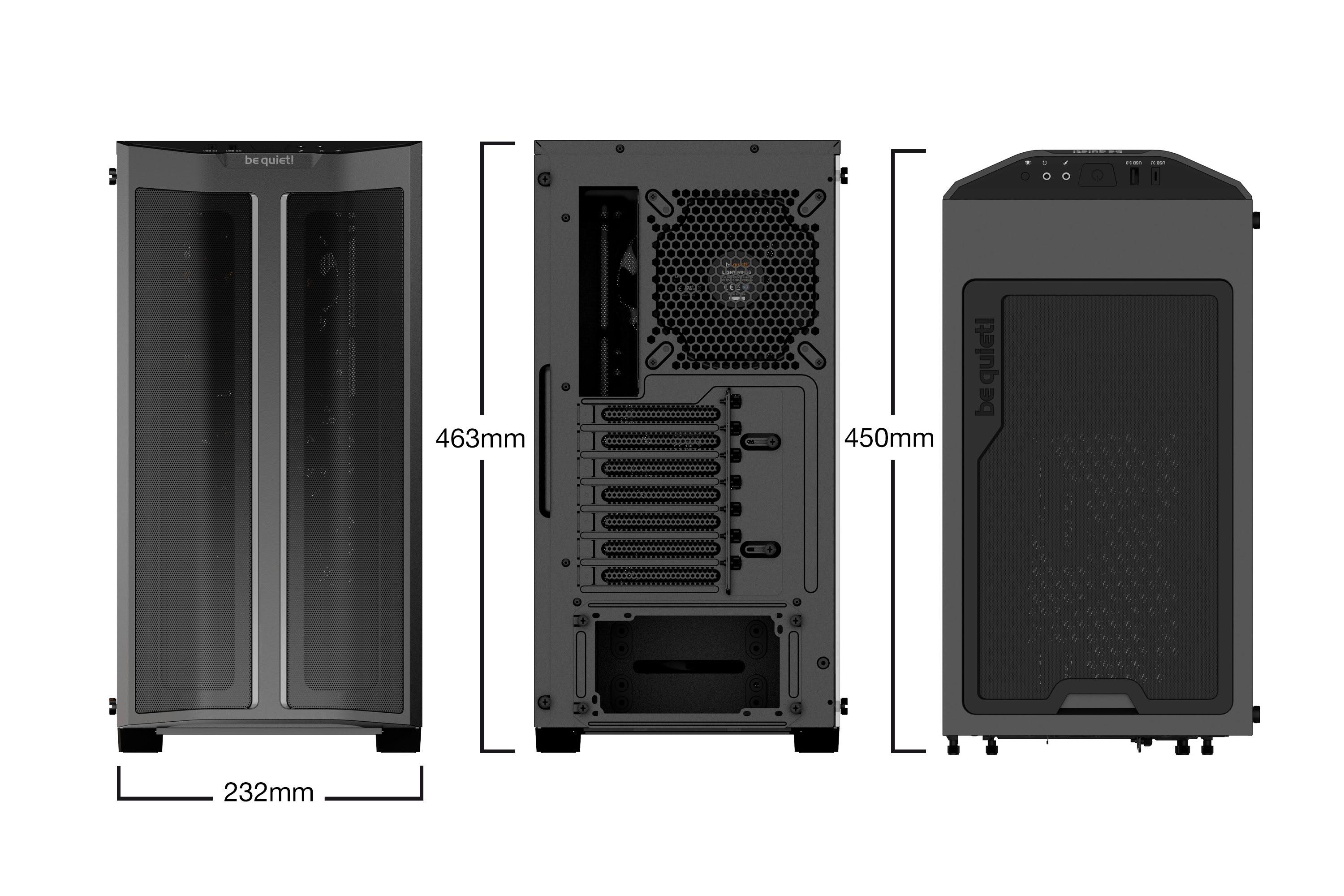 be quiet! Pure Base 500 FX Noir BGW43 Noir - Boîtier PC be quiet! - 1
