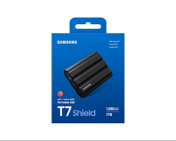Samsung T7 SHIELD 1To Black (MU-PE1T0S/EU) - Achat / Vente Disque SSD externe sur grosbill.com - 7