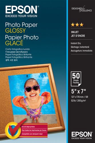 Paper/Photo Glossy 13x18cm 50 sheet - Achat / Vente sur grosbill.com - 0