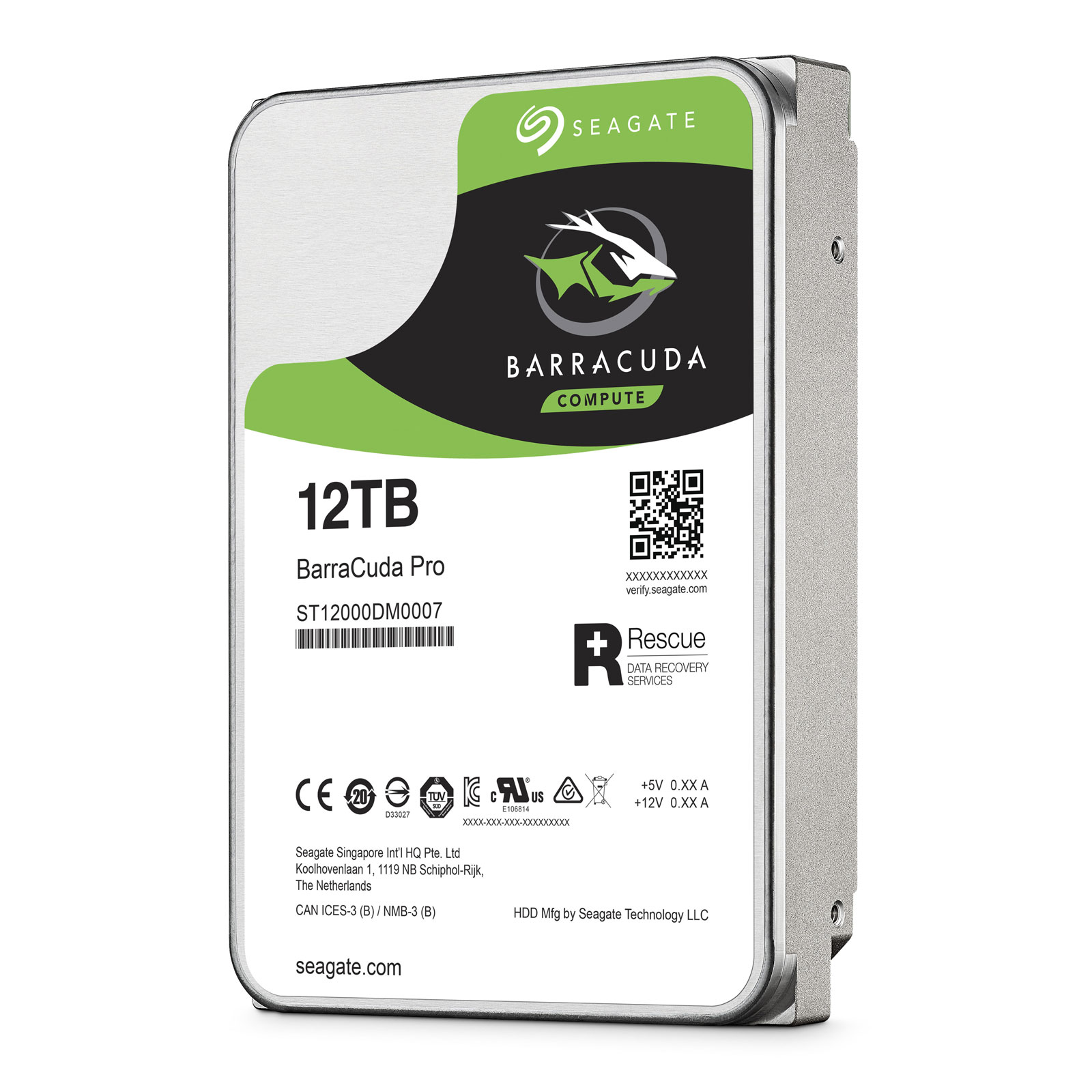 Seagate 12To SATA III 256Mo Barracuda PRO ST12000DM0007 - Disque dur 3.5" interne - 1