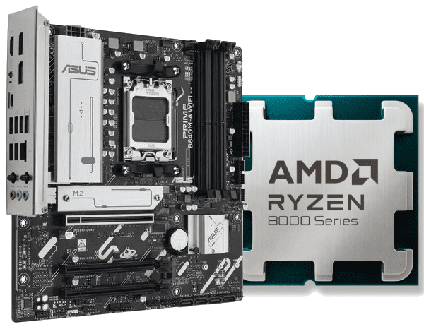 Kit Upgrade PC Asus PRIME B840M-A WIFI + Ryzen 5 8400F tray Grosbill