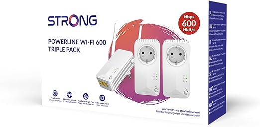 Strong PLWF600TRIFRV2 WIFI (600Mbps) - Pack de 3 - Adaptateur CPL - 5