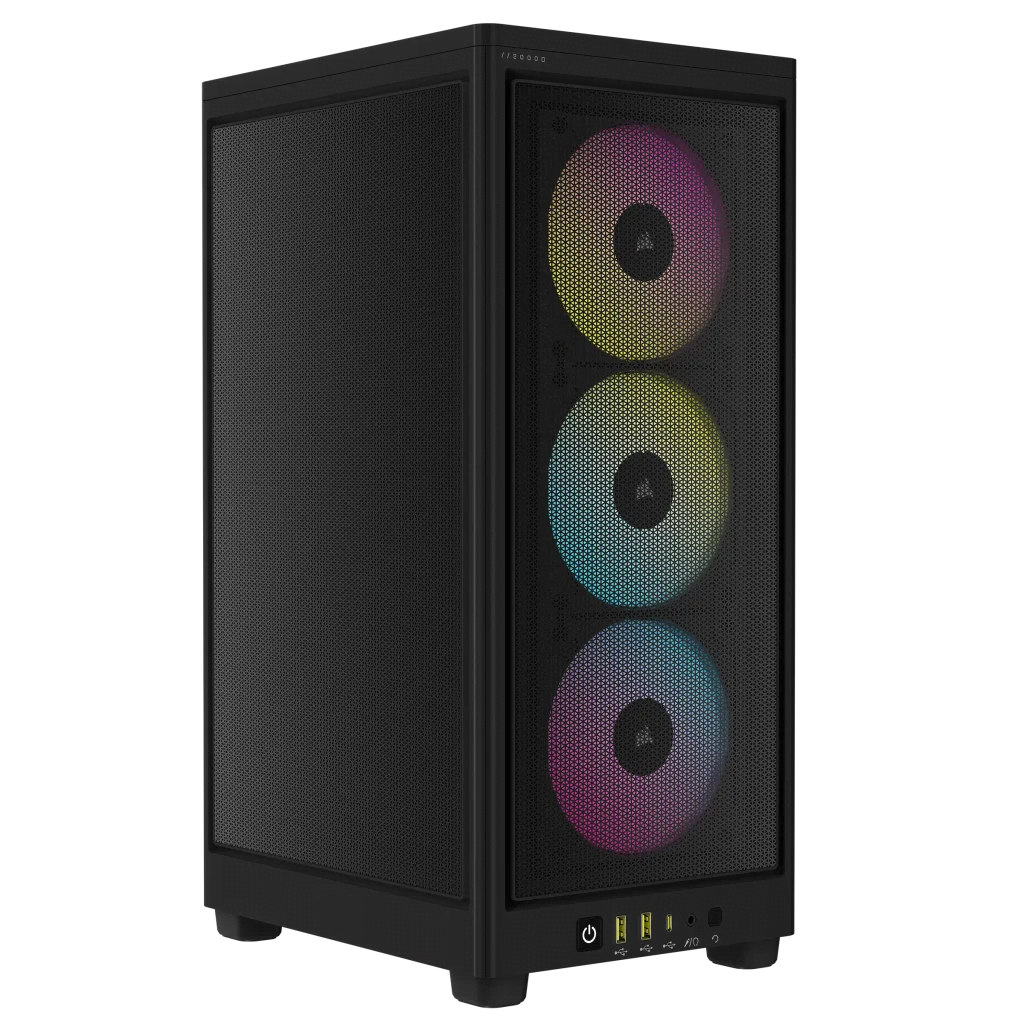 Corsair 2000D Airflow RGB Noir - mT/Sans Alim/Mini-ITX