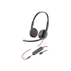 POLY Blackwire C3225 Casque Avec fil Arceau Bureau Centre d appels USB Type C Black
