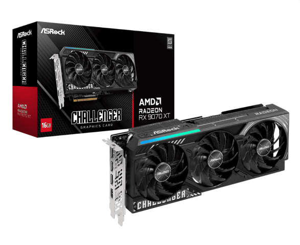 ASRock AMD Radeon RX 9070 XT Challenger 16Go - Carte graphique - 0