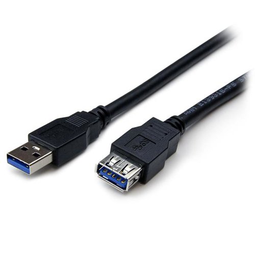 2m Black USB 3.0 Extension Cable M/F - Achat / Vente sur grosbill.com - 0