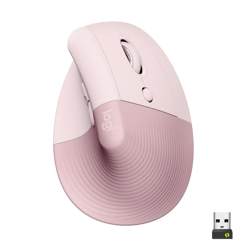 image produit Logitech Lift Ergonomique Silencieuse - Rose/Sans Fil Grosbill