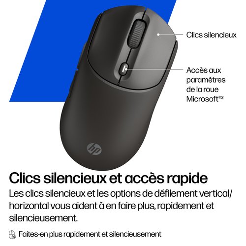 HP 405 QUIET BLK WIRELESS MOUSE - Achat / Vente sur grosbill.com - 8