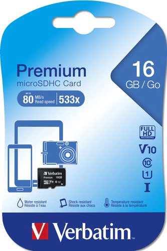 SecureDigital/16GB micro SDHC Class 10 - Achat / Vente sur grosbill.com - 1