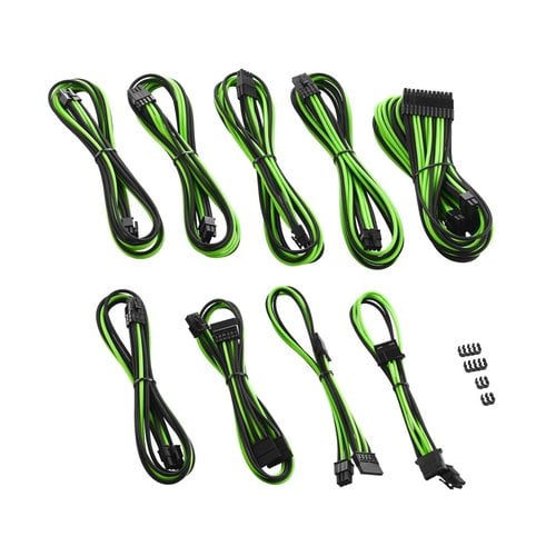 CableMod Cable Kit C-Series PRO ModMesh Black/Light Green Corsair - CM-PCSR-FKIT-NKKLG-R (CM-PCSR-FKIT-NKKLG-R) - Achat / Vente Accessoire alimentation sur grosbill.com - 1