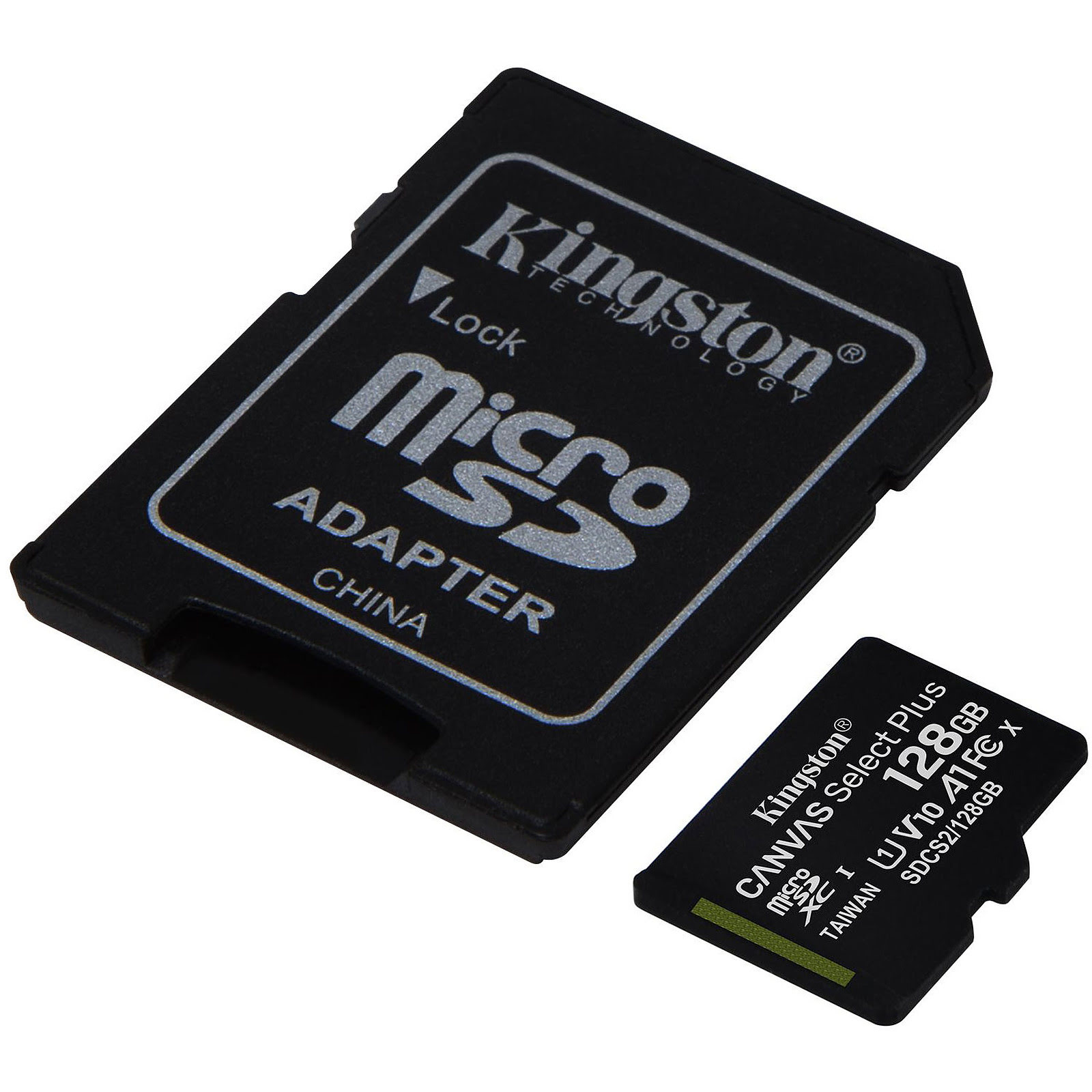 Kingston Micro SDHC 128Go Class 10 + Adapt - Carte mémoire