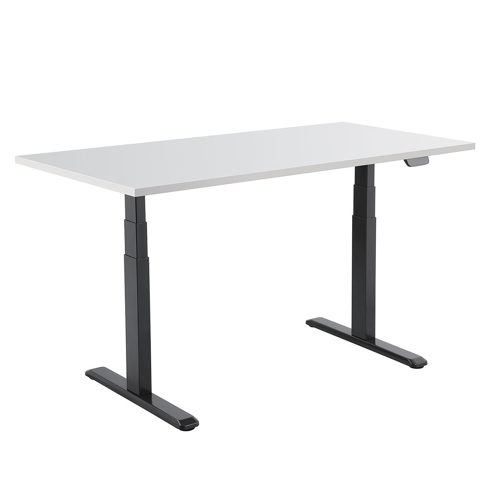 Kimex International Motorisé assis-debout plateau blanc/Pied noir 160x75cm - 150-2516K2 (150-2516K2) - Achat / Vente Bureau sur grosbill.com - 0