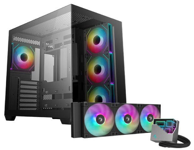 Deepcool CG530 4F Noir + Watercooling LT360 ARGB Noir - Boîtier PC - 0