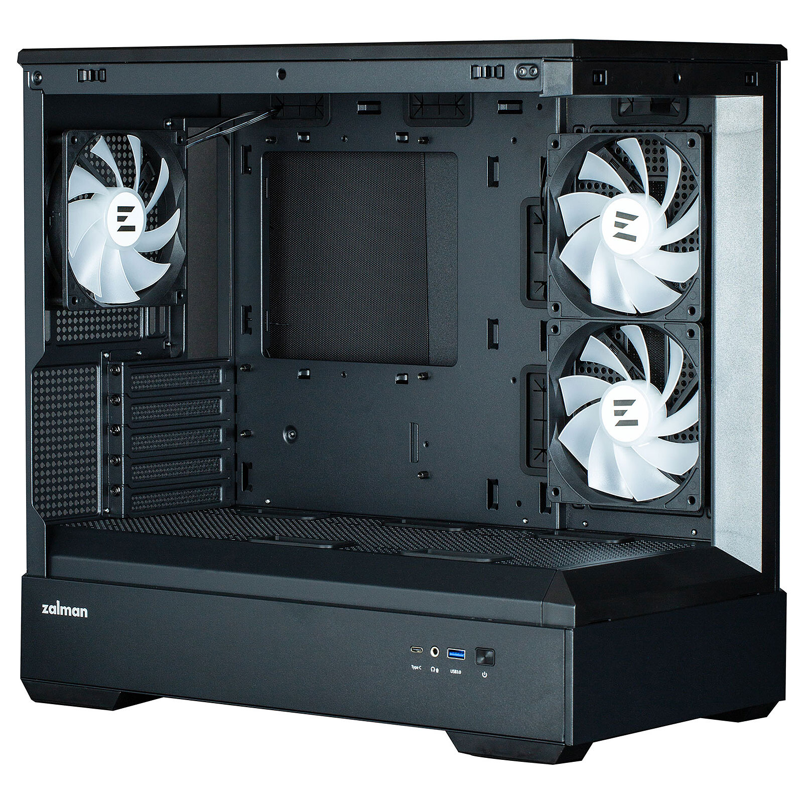 Zalman P30 Black V2 Noir - Boîtier PC Zalman - grosbill.com - 3