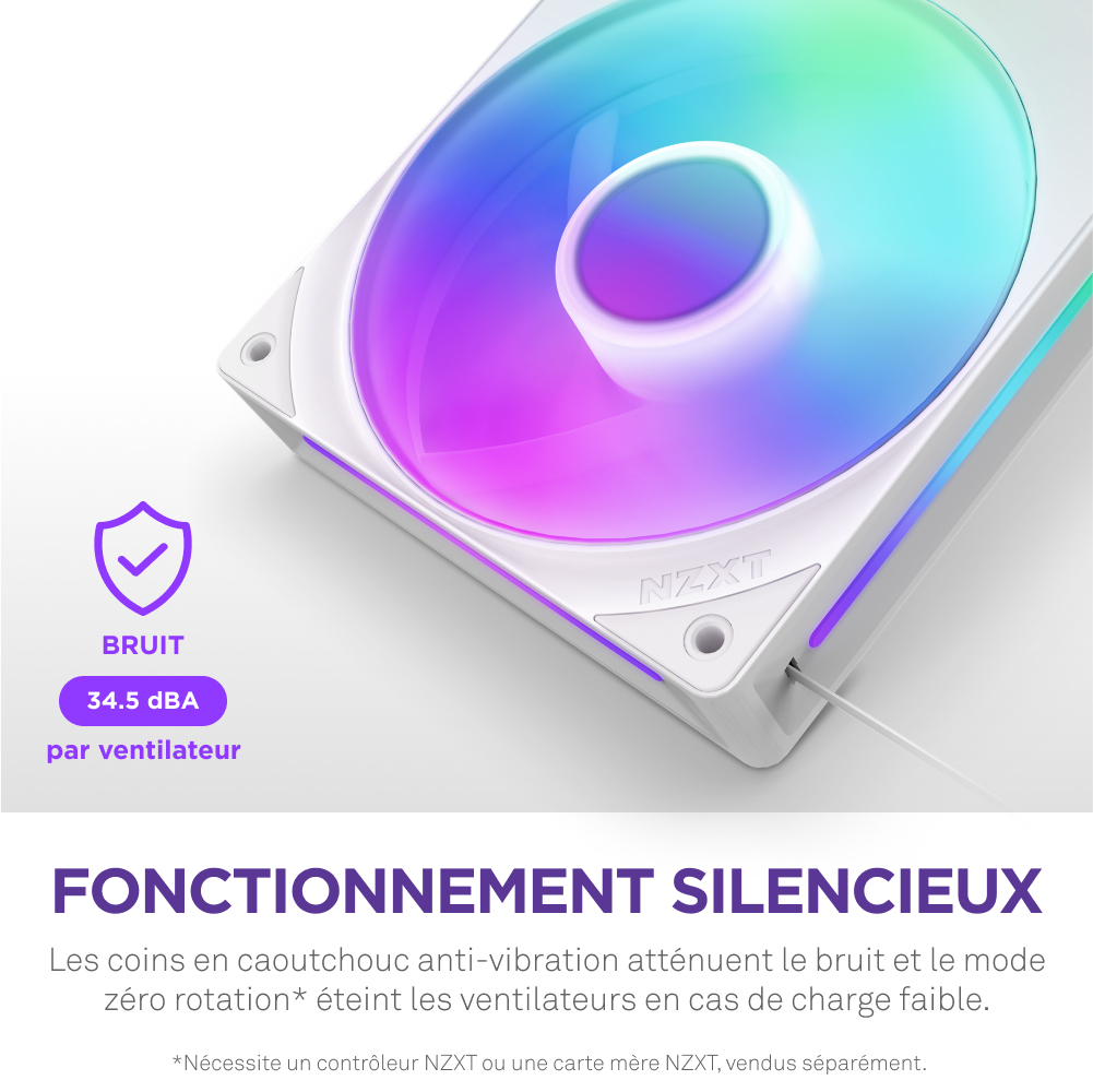 NZXT F420RGB Core Fan (Single Frame) - Ventilateur boîtier NZXT - 11