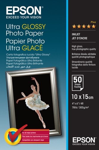 Paper/Ultra Glossy 100x150mm 300gm2 50sh - Achat / Vente sur grosbill.com - 0