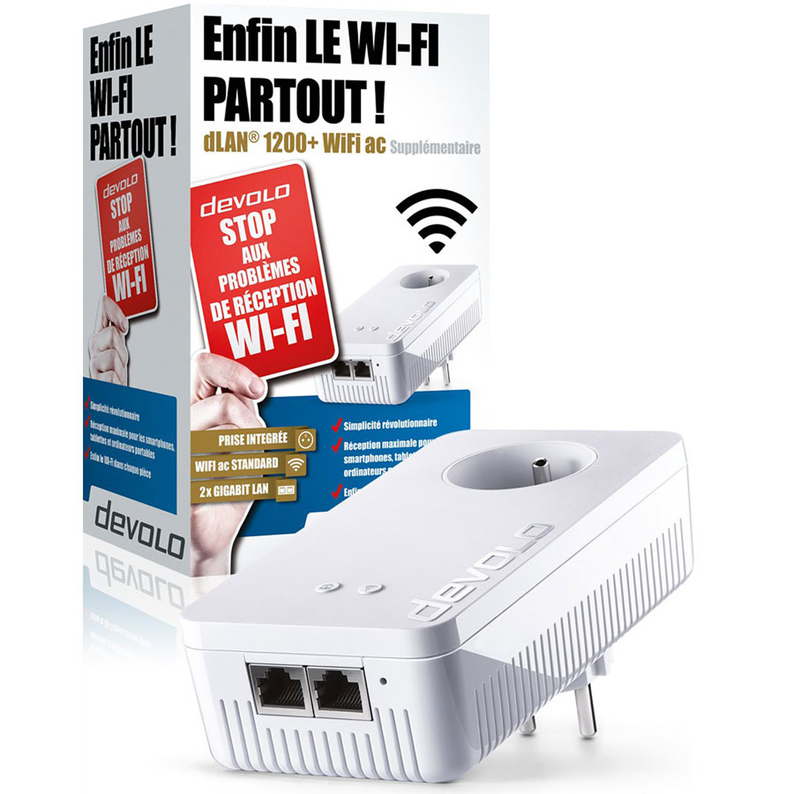 Devolo dLAN 1200+ Wifi AC - 9384 - Adaptateur CPL - grosbill.com - 2