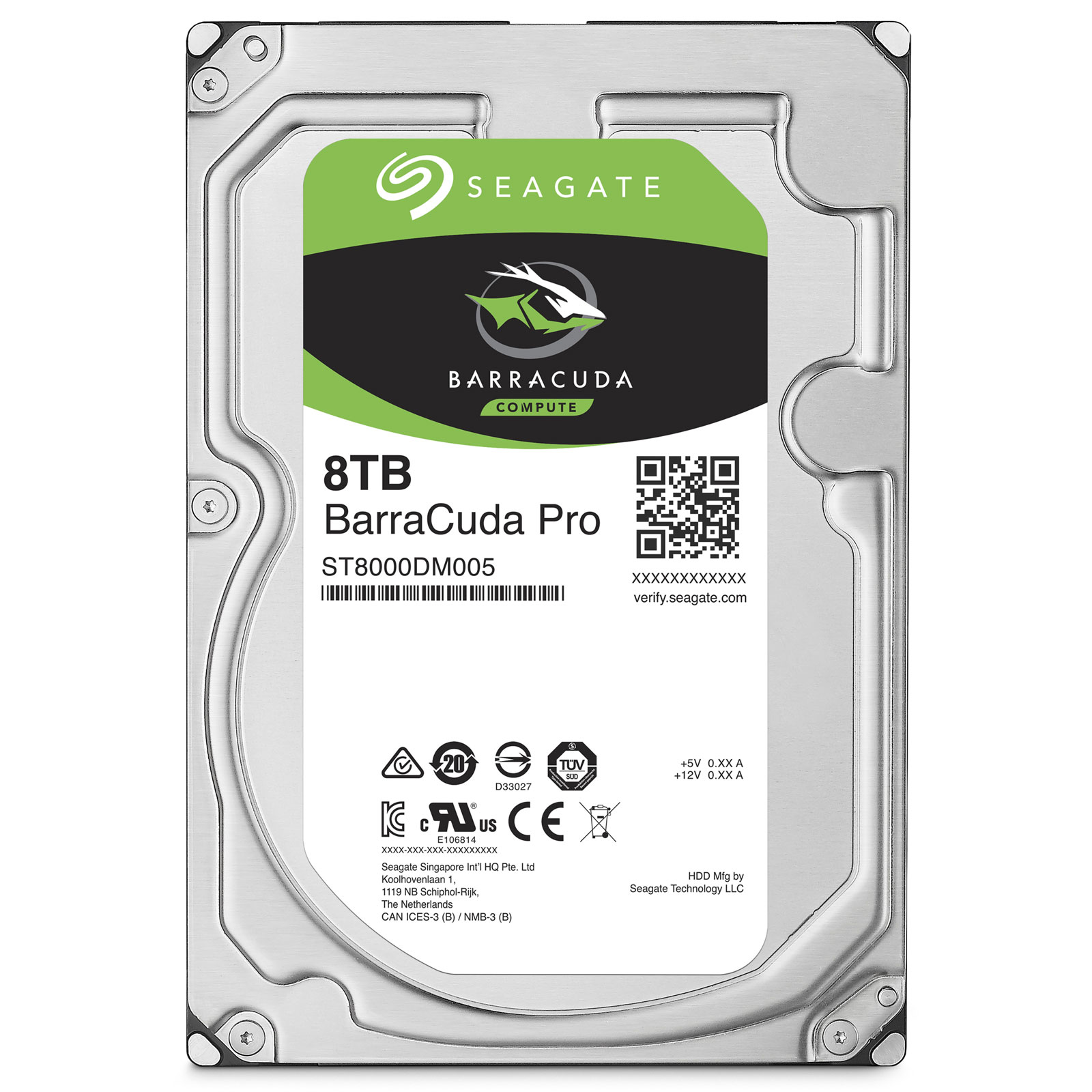 Seagate 8To SATA III 256Mo BarraCuda PRO ST8000DM005 - Disque dur 3.5" interne - 0