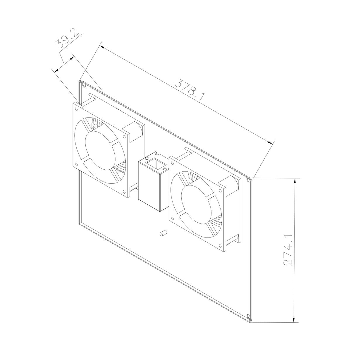 Kimex International Bloc 2 Ventilateurs toit pour Baie de Brassage 19" (110-0202) - Achat / Vente Réseau divers sur grosbill.com - 1