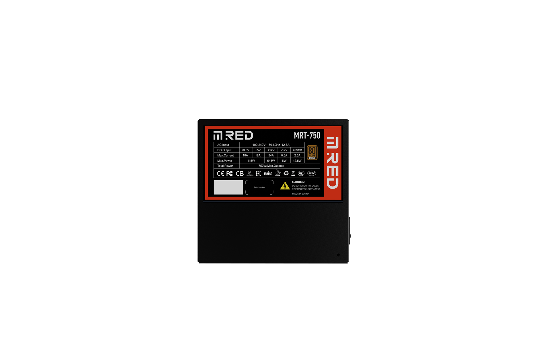 M.RED 80+BRONZE (750W) - Alimentation M.RED - grosbill.com - 4