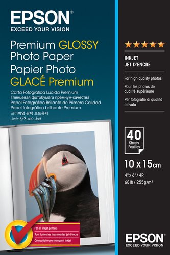 Epson Paper/Prem Glossy 100x150mm 255gm2 40sh