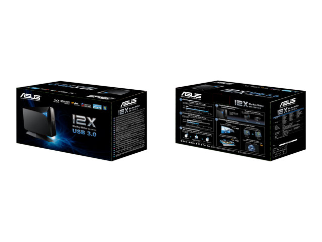 Asus USB3.0 BW-12D1S-U/BLK/G/A Noir - Blu-Ray/DVDRW - Graveur - 1