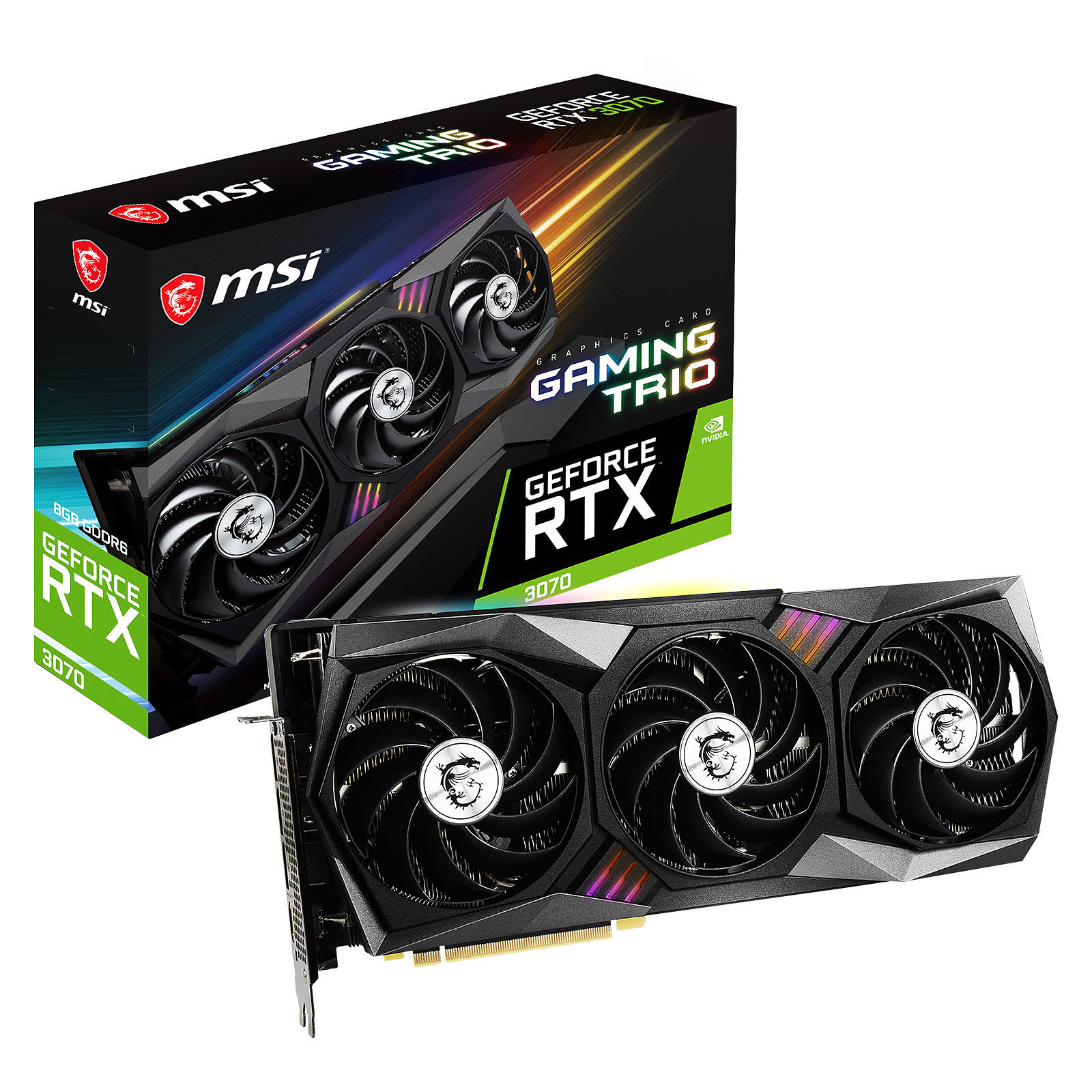 MSI RTX 3070 GAMING TRIO LHR  - Carte graphique MSI - grosbill.com - 0