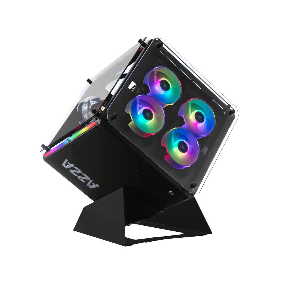 Azza Cube 802F Noir - Boîtier PC Azza - grosbill.com - 0