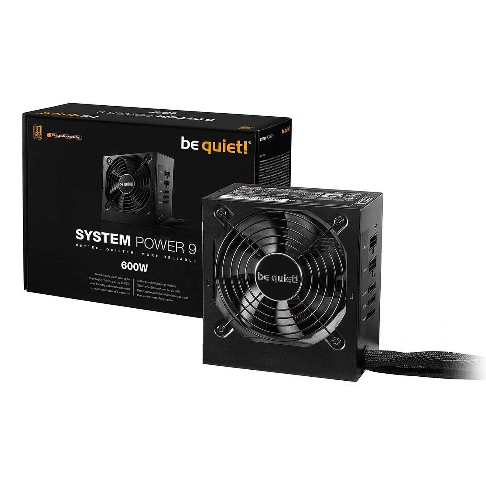 be quiet! System Power 9 CM (600W) - Alimentation be quiet! - 1