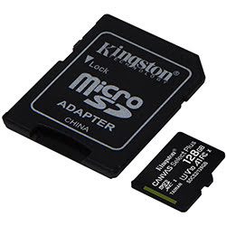 Kingston Micro SDHC 128Go Class 10 + Adapt SDCS2/128GB