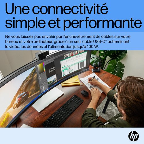 E45C G5 CURVED DQHD MONITOR - Achat / Vente sur grosbill.com - 9