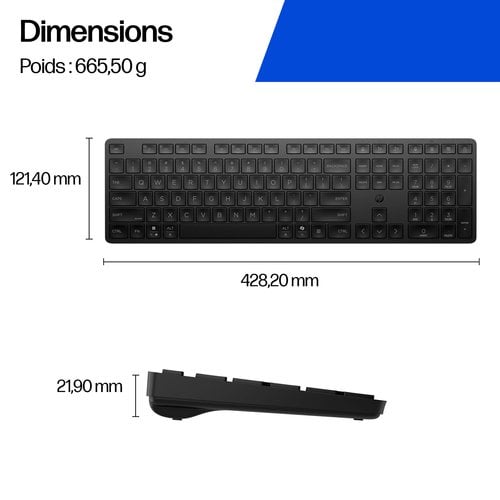 HP MULTI-DEVICE DUAL-MODE KEYBO - Achat / Vente sur grosbill.com - 3