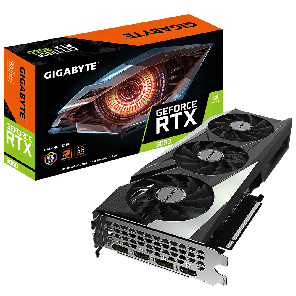 Gigabyte RTX 3050 GAMING OC 8G  - Carte graphique Gigabyte - 0