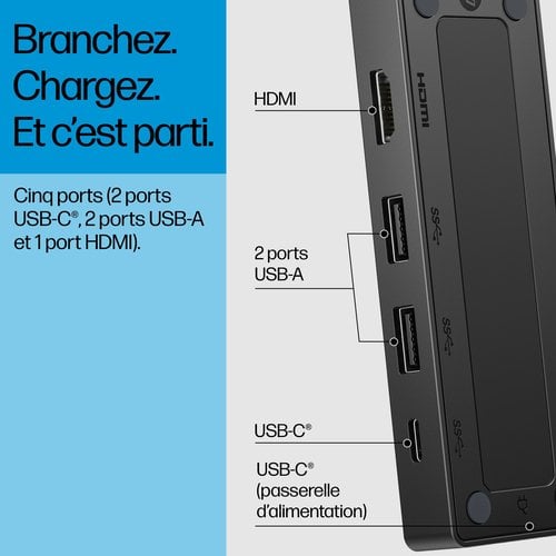 HP USB-C TRAVEL HUB G3 - Achat / Vente sur grosbill.com - 3