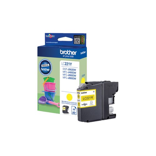 Brother - Jaune - LC221Y - Achat / Vente Consommable imprimante sur grosbill.com - 0