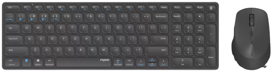 Rapoo 9700M - Pack Clavier/Souris - grosbill.com - 2