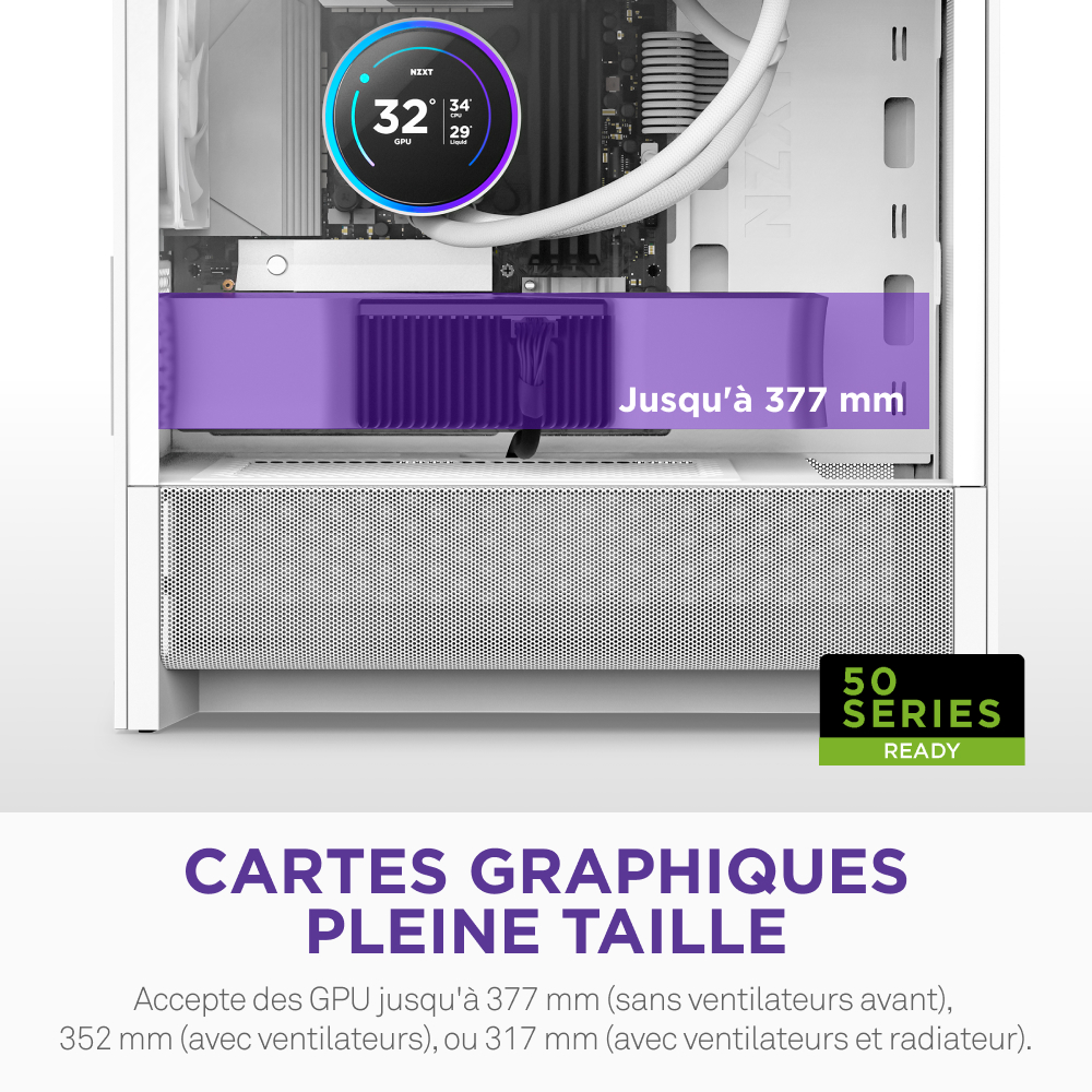 NZXT H3 Flow Blanc Blanc - Boîtier PC NZXT - grosbill.com - 7