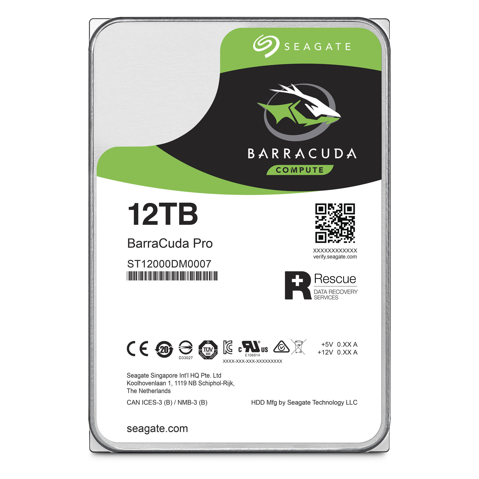 Seagate 12To SATA III 256Mo Barracuda PRO ST12000DM0007 - Disque dur 3.5" interne - 0