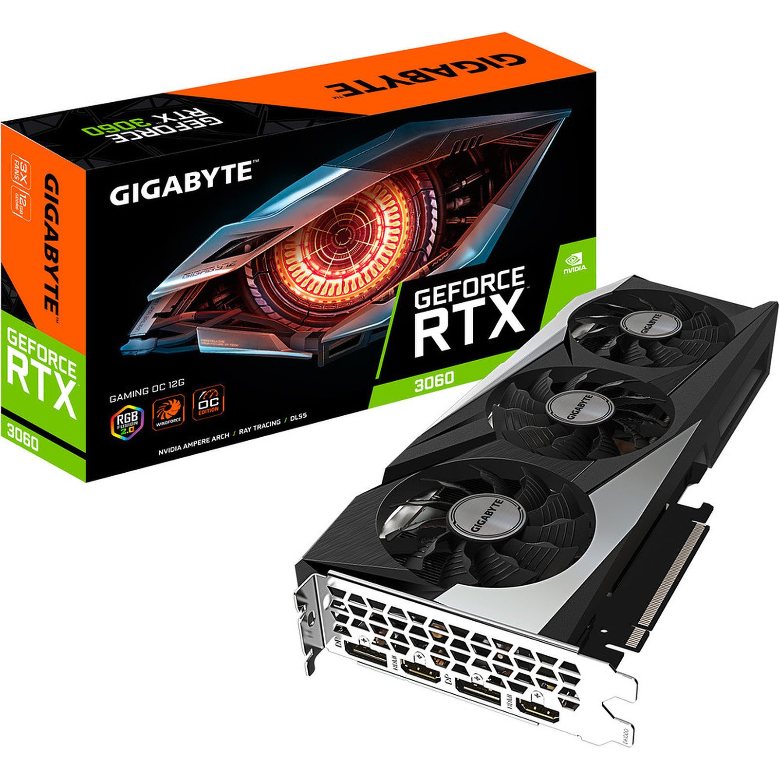 Gigabyte RTX 3060 GAMING OC 12G LHR  - Carte graphique Gigabyte - 0