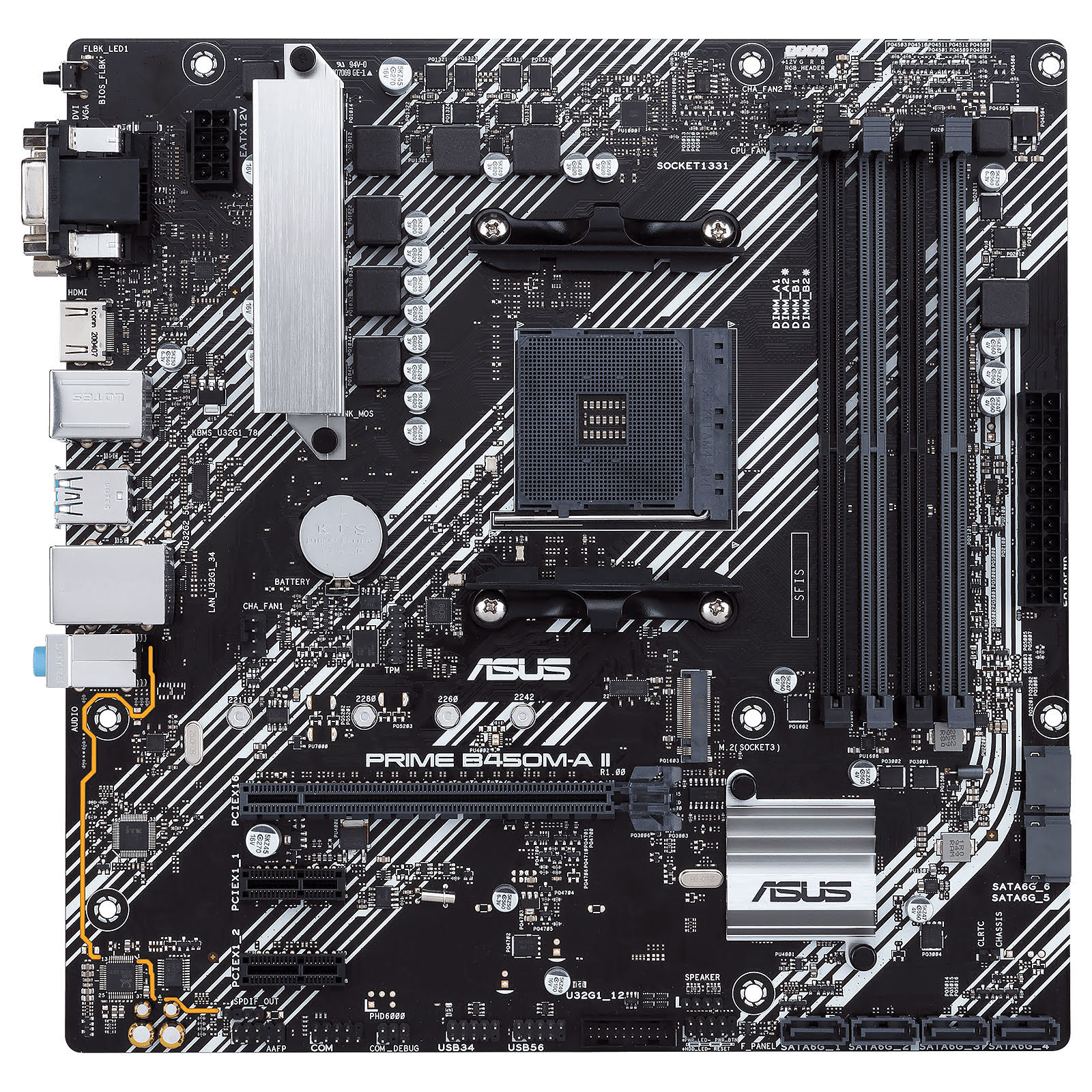Asus PRIME B450M-A II Micro-ATX  - Carte mère Asus - grosbill.com - 4