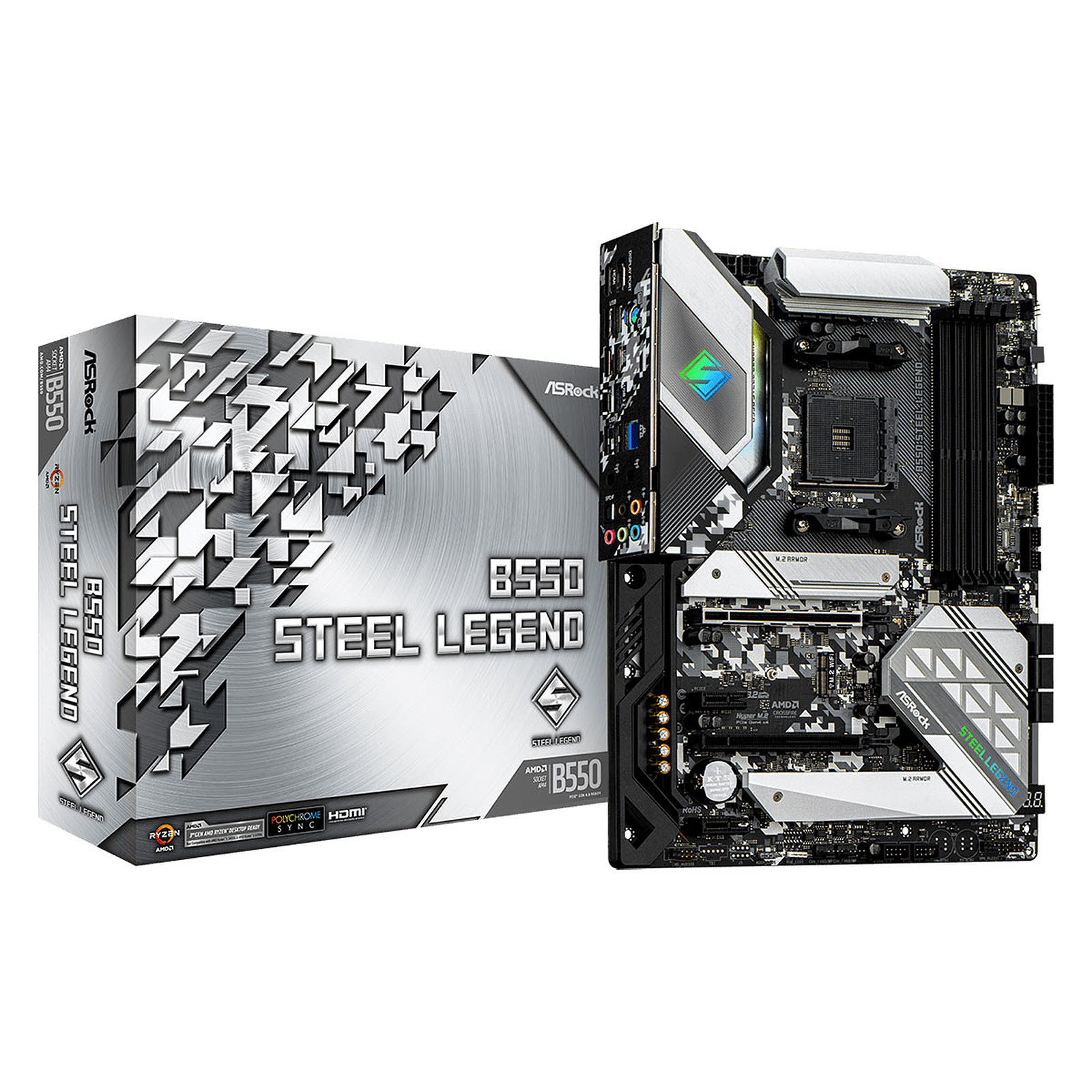 ASRock B550 Steel Legend ATX  - Carte mère ASRock - grosbill.com - 0