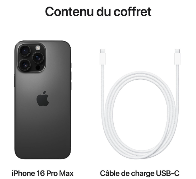 Apple iPhone 16 Pro Max 1To Noir - Téléphonie Apple - grosbill.com - 4